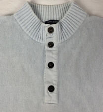 Saint James Sweater Made in France Cotton Pullover 1/4 Button Blue Men’s 2XL