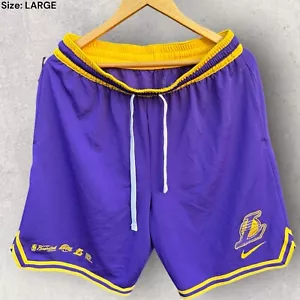 LOS ANGELES LAKERS PURPLE NIKE TRAINING SHORTS NBA Size Large - Picture 1 of 4