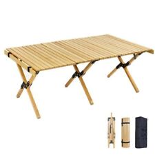 Portable Folding Wood Table Camping Picnic Table Outdoor Indoor Foldable Table