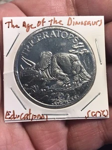 Educational Token - Triceratops Dinosaur - Educational Series - Picture 1 of 5