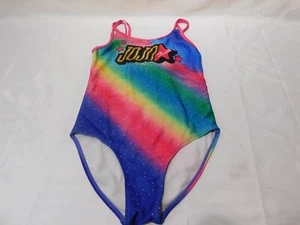 JoJo Siwa One Piece Swimsuit Rainbow Size Med 7/8 - Picture 1 of 14
