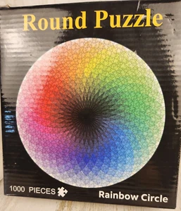 Puzzle rotondo cerchio arcobaleno educativo arcobaleno 26,5" 1000 pezzi sigillato - Foto 1 di 7