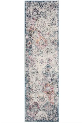 SAFAVIEH Madison Collection MAD611N Teal Blue / Grey Rug - Image 1 of 3