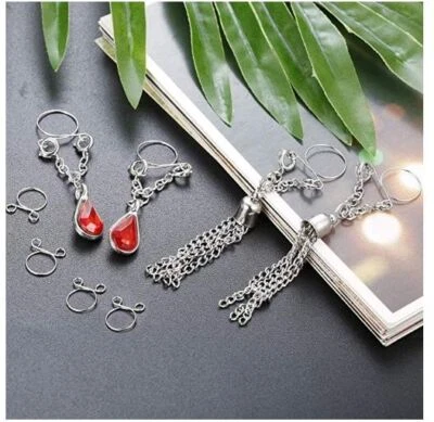 2 pares de pezones no perforantes para mujer piercings falsos con clip  Foto 1 de 4