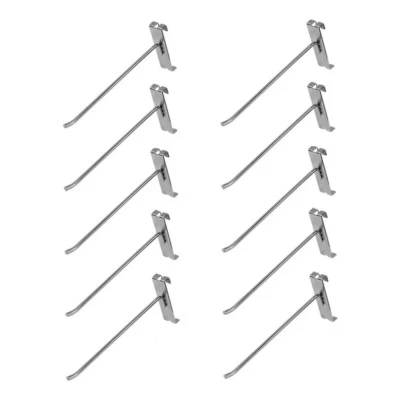 10 Pieces 8 Inch Chrome Metal Wire Gridwall Hooks Grid Panel Display Hanger - Image 1 of 2