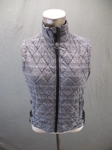 Marmot Size XS Womens Gray Full Zip Stand Collar Zip Pocket Quilted Vest 951 - Picture 1 of 9
