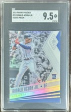 Ronald Acuna Jr 2018 Chronicles Phoenix SILVER PRIZM ROOKIE #21- SGC 9.5🔥