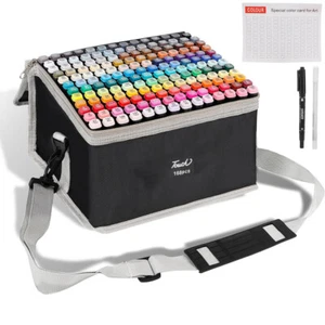 168 Farben Marker Stifte - Filzstifte Set - Permanenter Marker - Twin Tip Marker - Bild 1 von 14