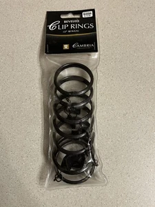Beveled Clip Rings 2" New Antique Bronze 7 Rings - Picture 1 of 4