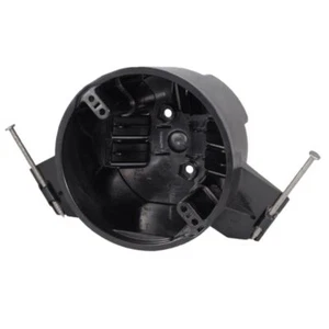 Cantex EZ Box New Work 25 cu in Round Polycarbonate Ceiling Box Black - Picture 1 of 1