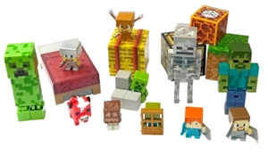 Minecraft Figure Bundle LARGE COLLECTION OF ACTION FIGURES People and Cubes - Picture 1 of 6