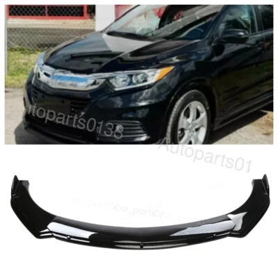 Black Front Bumper Lip Spoiler Splitter Body Kit For Honda HR-V 2016-24 US Foto 1 de 4