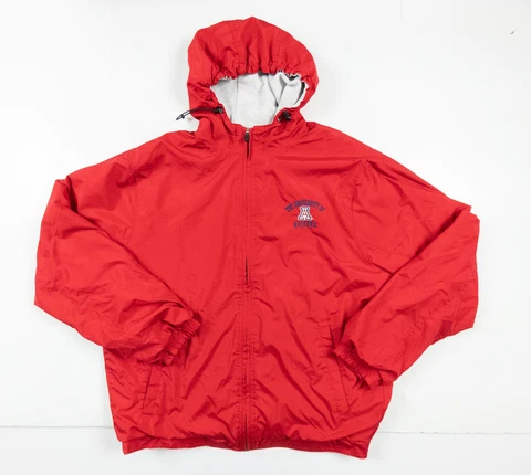 University of Arizona Jacket Adult Medium Red Full Zip Hooded Lined College Cover