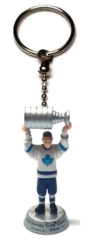 1963 TORONTO MAPLE LEAFS KEYCHAIN NHL 1.5" TALL MINI FIGURE STANLEY CUP CHAMPION Cover