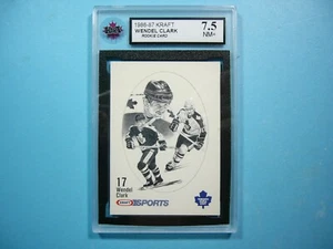 1986/87 KRAFT DRAWINGS NHL HOCKEY CARD NNO WENDEL CLARK ROOKIE RC KSA 7.5 NM+ - Picture 1 of 2