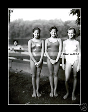 JUDITH JOY ROSS 1988-rpt Swimmers by the Lake SWIMSUIT Retro Teenagers MATTED