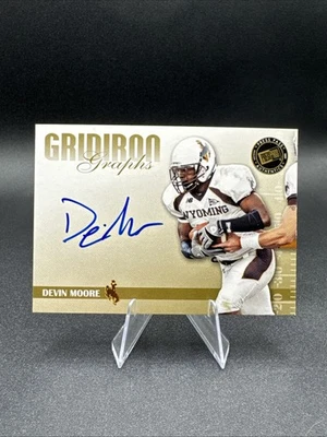 2009 Press Pass Signature Edition - Gridiron Graphs Devin Moore #GG-DM2 Gold - Image 1 of 2