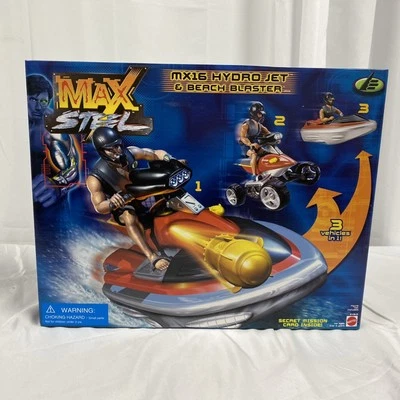 Max Steel MX16 Hydro Jet & Beach Blaster Vehicle 1999 Mattel #24910 New - Image 1 of 4