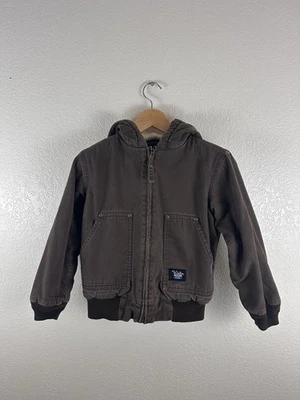 Walls Blizzard Pruf Youth Hooded Work Jacket – Brown – Sherpa Lined  - Image 1 of 4