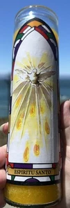 Holy Spirit (Espiritu Santo) Yellow Prayer Devotional Candle - Picture 1 of 2