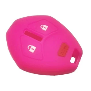 Pink Silicone Key Fob Case Fit For Mitsubishi Outlander Endeavor Lancer - Picture 1 of 4