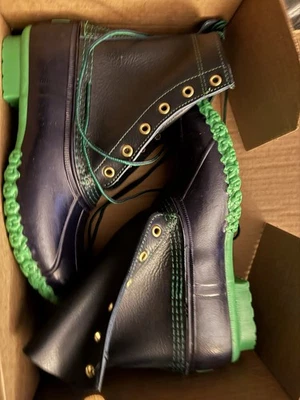 Raras Nuevas En Caja LL Bean Botas Para Mujer 9M Azul Marino Y Verde Foto 1 de 4