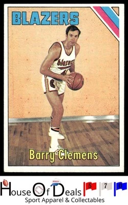 1975-76 Topps #22 Barry Clemens Portland Trail Blazers Basketball Card - Image 1 of 2