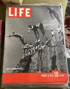 Life Magazine August 8, 1938 Into A Quincy Quarry Issue, Big Band Jazz Swing - Picture 1 of 4