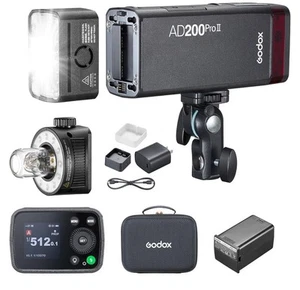 Godox AD200Pro II HSS TTL Outdoor Wireless Pocket Flash Light Speedlite 1/8000s - Picture 1 of 4