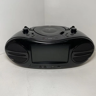 GPX BD707B Reproductor de DVD Portátil Boombox AM FM Radio Pantalla LCD (funciona Video C) Foto 1 de 4