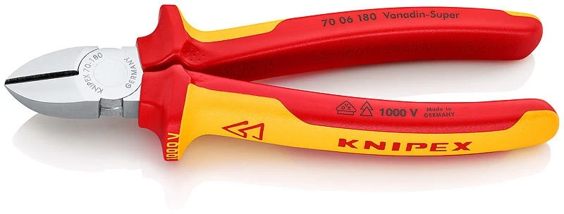Knipex Seitenschneider verchromt 180 mm 70 06 180 - Bild 1 von 1