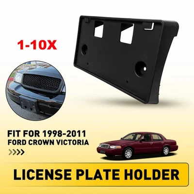 FO1068104 Front License Plate Bracket Steel Fits 1998-2011 Ford Crown Victoria Foto 1 de 4