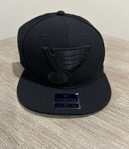 Mütze St. Louis Blues komplett schwarz Logo nicht verstellbar 7 5/8 Fanatics NHL offiziell lizenziert - Bild 1 von 11