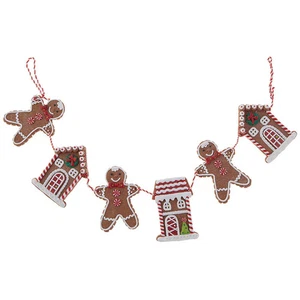 Raz Imports 30" Gingerbread House Man Garland - Picture 1 of 1