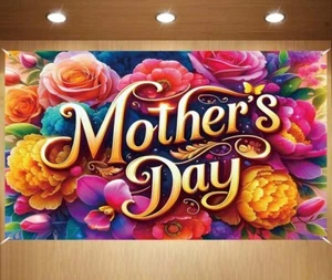 Mother'S Day Photo Backdrop Happy Mother'S Day Banner Great Mother I Love You Mo - Picture 1 of 6