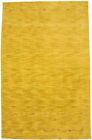 Oriental Modern Rug Tribal 5x8 Hand-loomed Solid Gold Contemporary Decor Carpet