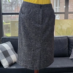 Bunt grau schwarz Bleistift Wolle Midirock Talbots Taschen 8 - Bild 1 von 11