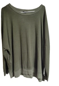 David Bitton Buffalo Ladies 2X pullover variated Khaki Green Sweatshirt - Picture 1 of 6
