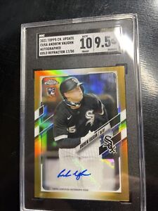 2021 Topps Chrome Update Andrew Vaughn Gold Refractor RC  Auto #17/50 SGC 9.5