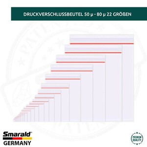 Druckverschlussbeutel ZIP Beutel Folienbeutel Schnellverschluss 50-80 µ 22 Gr.
