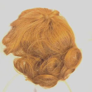 IMSCO Echthaar blond Puppenperücke Größe 8 9 weich mittellang Locken Vintage M37 - Bild 1 von 6