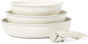 CAROTE Non Stick Cookware Set 4Pcs with Detachable Handle Oven Safe - Picture 1 of 12