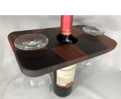 Crazy Porta 2 Copas Vino en Caoba y Nogal Lacado Foto 1 de 2