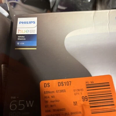 2 Philips Hue BR30 LED 65W Equivalent Dimmable Smart Wireless Flood Light Bulb - Image 1 of 4