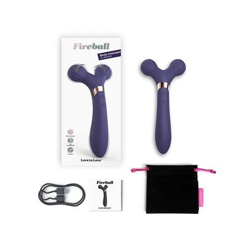Masajeador corporal y vibrador Love to Love Fireball recargable de silicona de doble extremo Foto 1 de 1