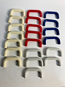 Retro 1980s Plastic Drawer Handle Pull Knobs Set of 21 (No Screws) Mixed Lot - Picture 1 of 3