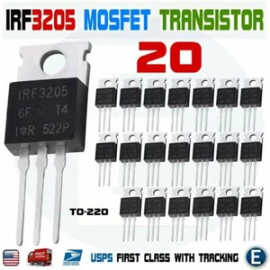 20pcs IRF3205 IR MOSFET N-CHANNEL 55V/110A TO-220 HEXFET Power Transistor IRF - Picture 1 of 5