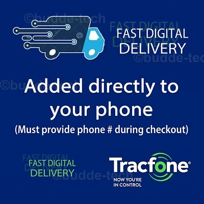 Tarjeta de tiempo de aire de recarga rápida TracFone 8 GB SOLO DATOS PIN # número teléfono inteligente Foto 1 de 4