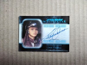 2020 Star Wars Masterwork Blue /99 Leeanna Walsman as Zam Wesell Autograph Card 