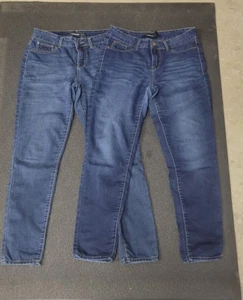 (2) Pair Jordache Super Skinny Stretch Blue Jeans Womens Size 6 - Picture 1 of 10